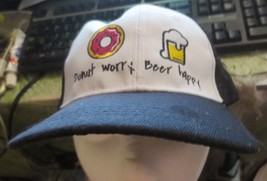 Donut Worry Beer Happy Trucker style Cap Hat one size fits most - £7.57 GBP