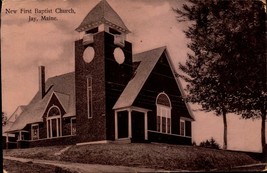 Vintage 1907 Postcard -NEW First Baptist CHURCH-JAY MAINE-BK39 - £3.87 GBP