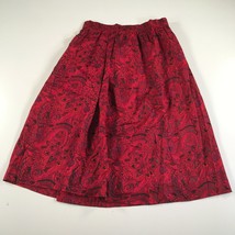 Vintage Evan Picone Maxi Skirt Womens 16 Bright Red Purple Green Geometric - $34.63