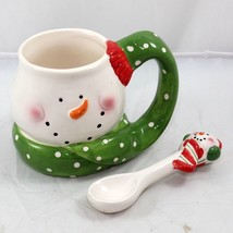 Snowman Mug Cup with Spoon - $13.71
