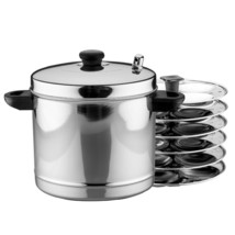 idli maker idli cooker steamer stand with Whistle Indicator 6 Plates-24 ... - $58.83
