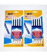 Bic Prevaguard Clic Stic Ballpoint Blue Ball Pen 5 Count Each 2 Pack - £7.43 GBP