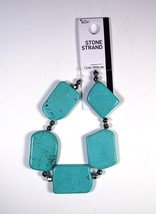 Cousin DIY 7&quot; stone flat beads strand Light Blue NEW - £7.03 GBP