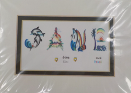 &quot;Jane Kini&quot; Letter Art Print Artist Matthew Mok Long Feng Zhi 5X7 Olive Matted - £7.92 GBP