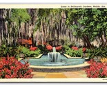 Spanish Moss and Fountain Bellingrath Gardens Mobile AL UNP Linen Postca... - £1.51 GBP