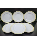6 Williams Sonoma Brasserie Yellow Luncheon Plates Set Vintage 9&quot; Dish J... - $138.27