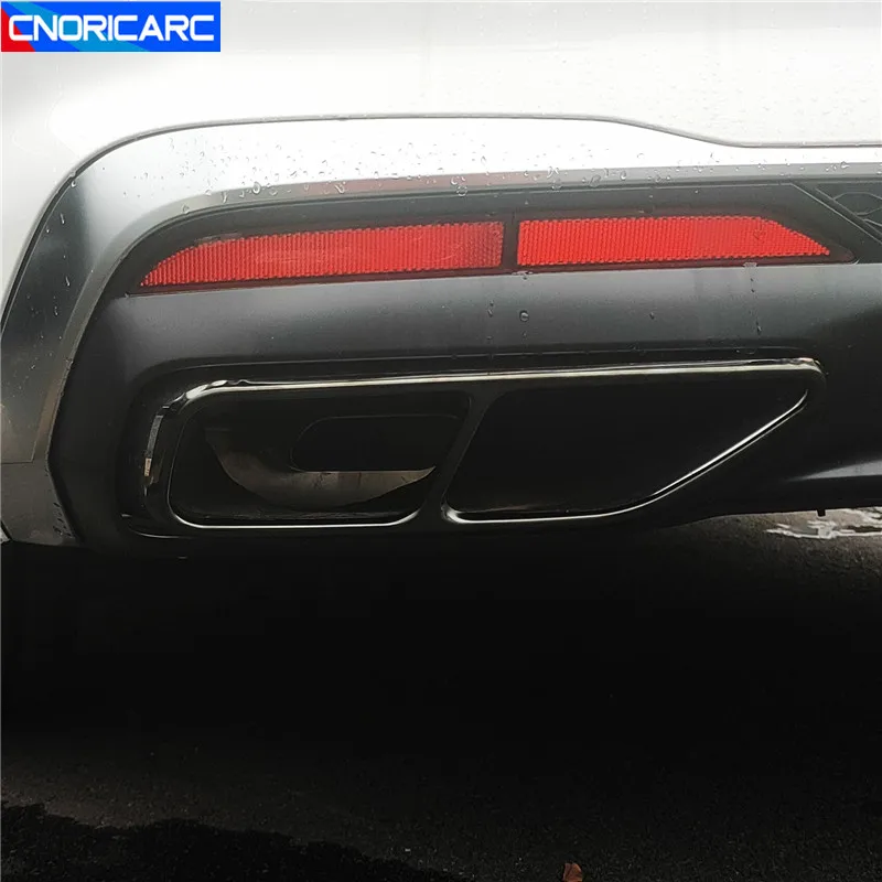Car Styling Exhaust Pipe Tail Throat Frame Cover Trim For Audi A4 B9 2020 2021 - £29.64 GBP