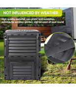 80 Gallon Garden Compost Bin Fast Creation Of Fertile Soil Composter Black - £68.83 GBP