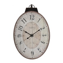 18&quot; Oval Ivory Wood Analog Wall Clock - $331.41