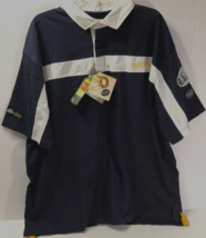 Cutter Sark Scotch Whiskey Quba Sails Navy White Vintage Blue Polo Shirt... - $13.00