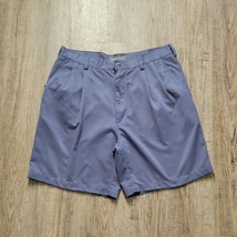 Croft &amp; Barrow Pleated Shorts ~ Sz 34 ~ Blue ~ 7.5&quot; Inseam  - £13.44 GBP