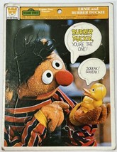Sesame Street Earnie &amp; Rubber Duckie Frame Tray Puzzle 1976 Jim Henson M... - £6.27 GBP