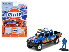 2021 Jeep Gladiator Pickup Truck #35 &quot;Gulf Oil&quot; and Driver Figure Limited Editio - £19.80 GBP