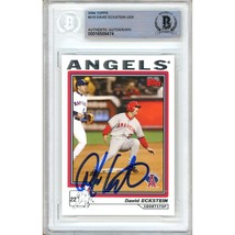 David Eckstein LA Angels Auto 2004 Topps Baseball #210 BAS Auth Autograph Slab - £78.65 GBP