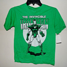Marvel Iron Man Green  Boys T-Shirt Top Size-S 6-7  NWT - £7.68 GBP