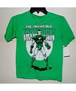 Marvel Iron Man Green  Boys T-Shirt Top Size-S 6-7  NWT - £7.70 GBP