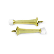 Grip Tight Tools 211BL 3&quot; Solid Doorstop Step Bright Brass Finish Zinc D... - $9.95