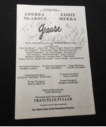 Eddie Mekka &amp; Andrea McArdle signed GREASE Program, Theatre League of Ph... - £36.18 GBP