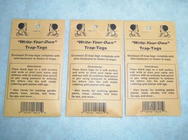 75 Zinc Trap Tags Traps Trapping Trees Plants Garden Trot Lines (Write On Tags) - $13.85