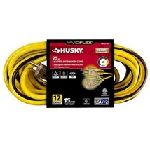 Husky VividFlex 25 ft. Heavy Duty Indoor/Outdoor Extension Cord with Lig... - £18.19 GBP