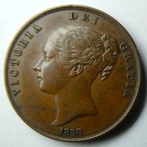 Great Britain 1858 VICTORIA  PENNY coin Mint Brilliant Uncirculated - $650.00