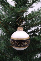 Black Velvet 2-5/8" Glass Ball Christmas Ornament - £7.82 GBP