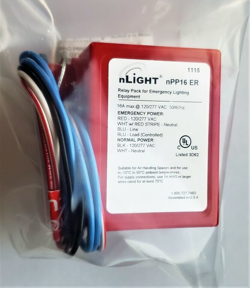 nLight nPP16-ER Sensor Switch 120/277V 50/60Hz Relay Pack Emergency Ligh... - $55.00