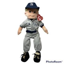 TY Beanie Boppers Fastball Freddie NY Yankees Baseball Player Doll Rare Retired - £33.25 GBP