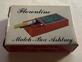 Vintage Emson Florentine Match Box Traveling Ashtray 1975 In Original Box - £17.29 GBP