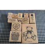 Stampin up Button Bear rubber stamp set #1 - £6.37 GBP