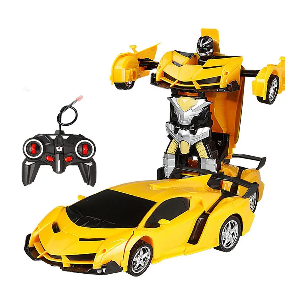 1:18 Remote Control Transforming Car One-Button Deformation Robot Cars T... - £16.58 GBP+