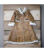 Wilsons Leather Vtg Y2K Faux Suede Penny Lane Trench Coat Womans Sz Smal... - $133.65