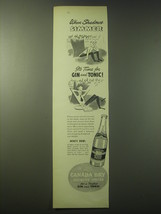 1948 Canada Dry Quinine Water Ad - When shadows simmer it's time for gin - $18.49