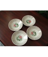 Set of 4 matching dessert bowls with floral flower pattern - $19.80