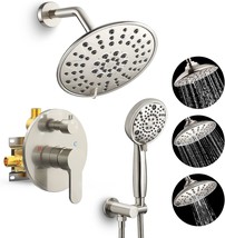 Sr Sun Rise Shower Faucet - 3 Functions High Pressure 8 Inch, Brushed Nickel - £179.66 GBP