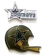 Dallas Cowboys NFL Pins Lot 2 Star Logo Helmet Texas Football Team Colle... - $27.34 CAD