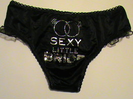 Victoria&#39;s Secret hiphugger S panties black satin second skin SEXY LITTLE BRIDE - £47.96 GBP