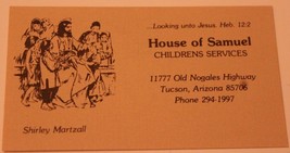 House Of Samuel Children Services Vintage Business Card Tucson Arizona bc7 - £3.14 GBP