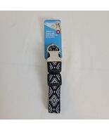 MED 14-20IN Black &amp; White Diamond Print Collar For Dogs 20-50LB by Vibra... - $257.62 MXN