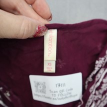 Xhilaration Dress Womens XS Maroon Floral Maxi Long Vneck Slit Sleeve Pullover - £20.55 GBP