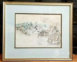 Original Pastel Painting Signed Charlotte Perkins TRANQUILITY 1996 Framed Matted - £98.07 GBP