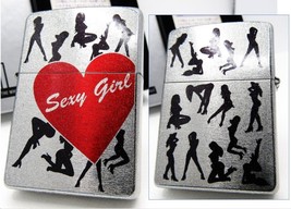 Beauty Pinup Sexy Girl Silhouette Double Sides Zippo 2011 MIB Rare - £81.91 GBP
