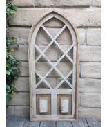 Arch Wood Farmhouse Cathedral Window Rustic Distress Wall Decor Pescarit... - $79.19 CAD