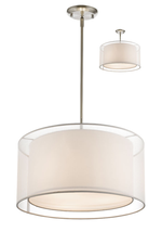 Z-Lite Sedona 192-18W-C 3-Light 18&quot; Convertible Pendant / Ceiling Light 19218WC - £234.61 GBP