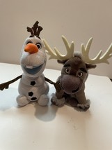 Disney Frozen Olaf Plush Doll and Sven Reindeer Plush Lot Of 2 - £14.12 GBP