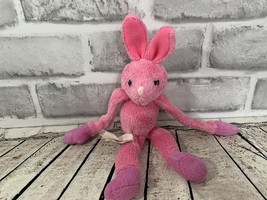 K&amp;M small plush pink magnetic Easter bunny rabbit stuffed toy magnet hands feet - £7.77 GBP