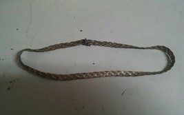 Vtg Sterling Silver 925 Necklace Made in Italy PP-1 Braided 18 Inch - $164.49 CAD