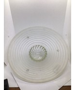 Vtg Art Deco Glass Light Shade Cover Satin Frosted And Clear  13 in Ligh... - $413.74 MXN