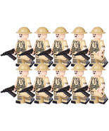 WW1 British Army The 7th Armoured Division Soliders 10 Minifigure Sets - $18.58