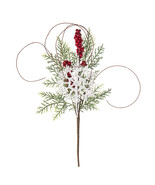 Christmas Pick Snow Flake Pine 12 Inches Window Box - $312.31 MXN